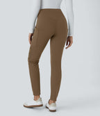 Pantalon taille haute ajusté longueur cheville avec poches décoratives DayStretch