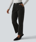Halara Flex™ Jean droit casual 7/8 taille haute avec poches