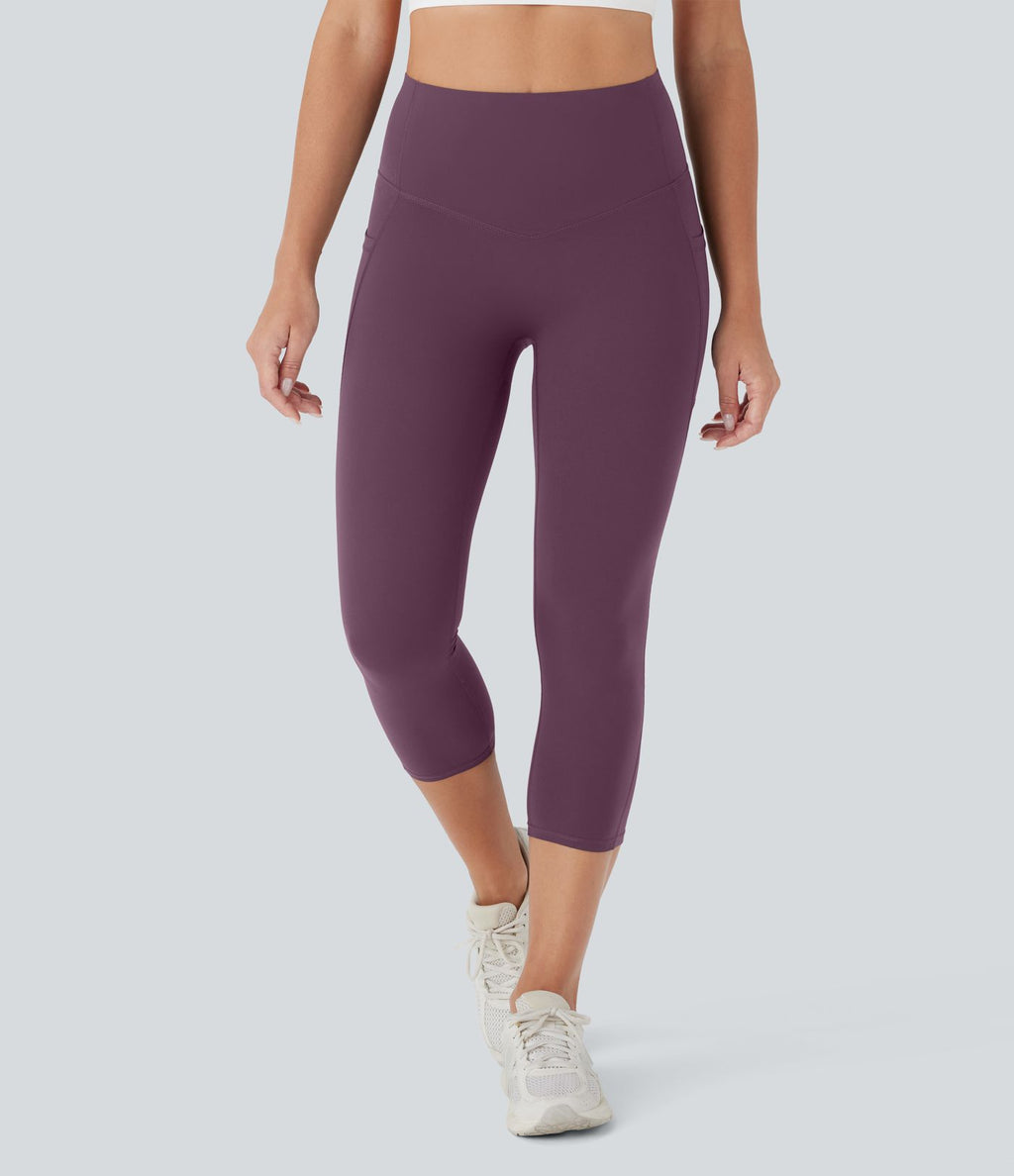 Legging corsaire d'entraînement gainant galbant taille haute avec poches Halara UltraSculpt™