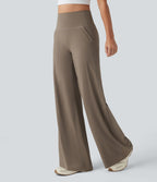 Pantalon de yoga large Halara UltraSculpt™ taille haute gainant avec poches