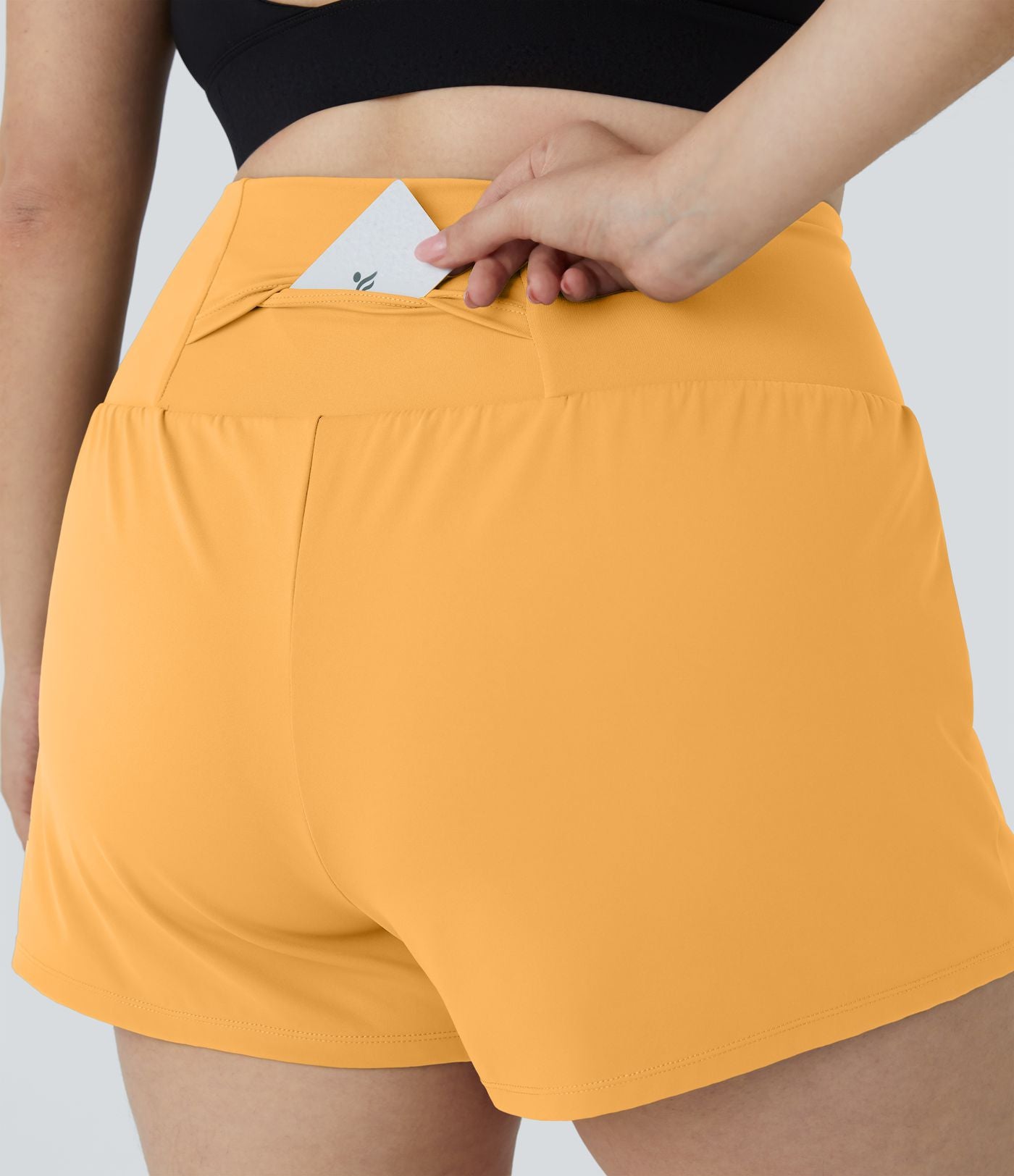 Short 8,8cm Sport Grande Taille 2 en 1 avec Poches Arrière et Poches Latérales Cachées