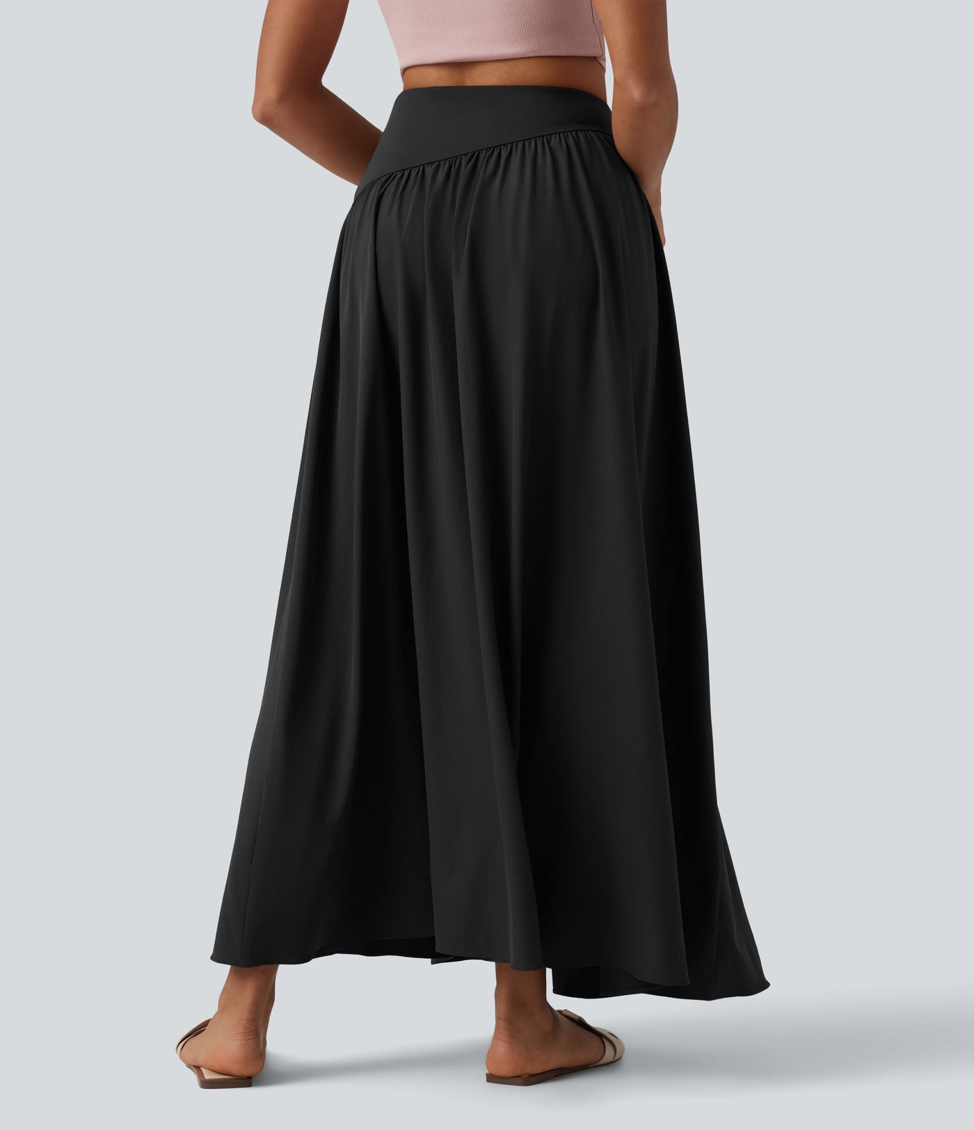 Breezeful™ Jupe maxi décontractée fluide taille haute à séchage rapide avec poches