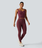 Débardeur de course SoftlyZero™ Airy col cœur croisé brassière intégrée effet frais InstantCool, protection solaire UPF50+