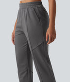 Jogging casual fuselé taille mi-haute avec poches