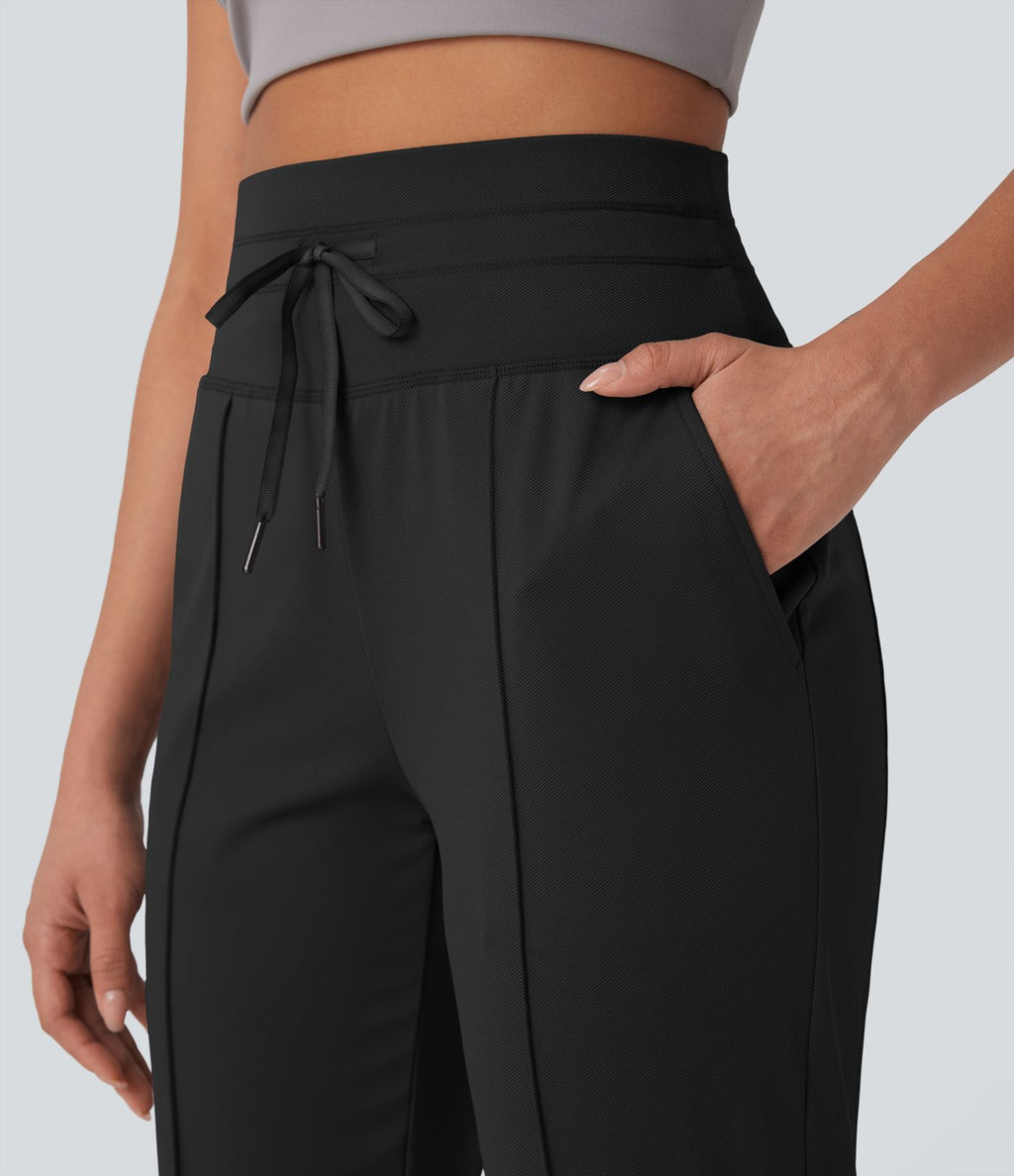 Jogging yoga taille haute cordon séchage rapide avec poches - UPF40+