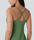 Softlyzero™ Plush Robe de danse courte dos nu avec short intégré - Version Easy Peasy