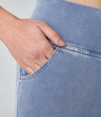 Jean super évasé Halara Flex™ décontracté maille denim extensible délavée effet frais InstantCool taille haute poches croisées