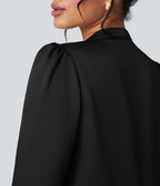 Chemise de travail manches longues nouée devant