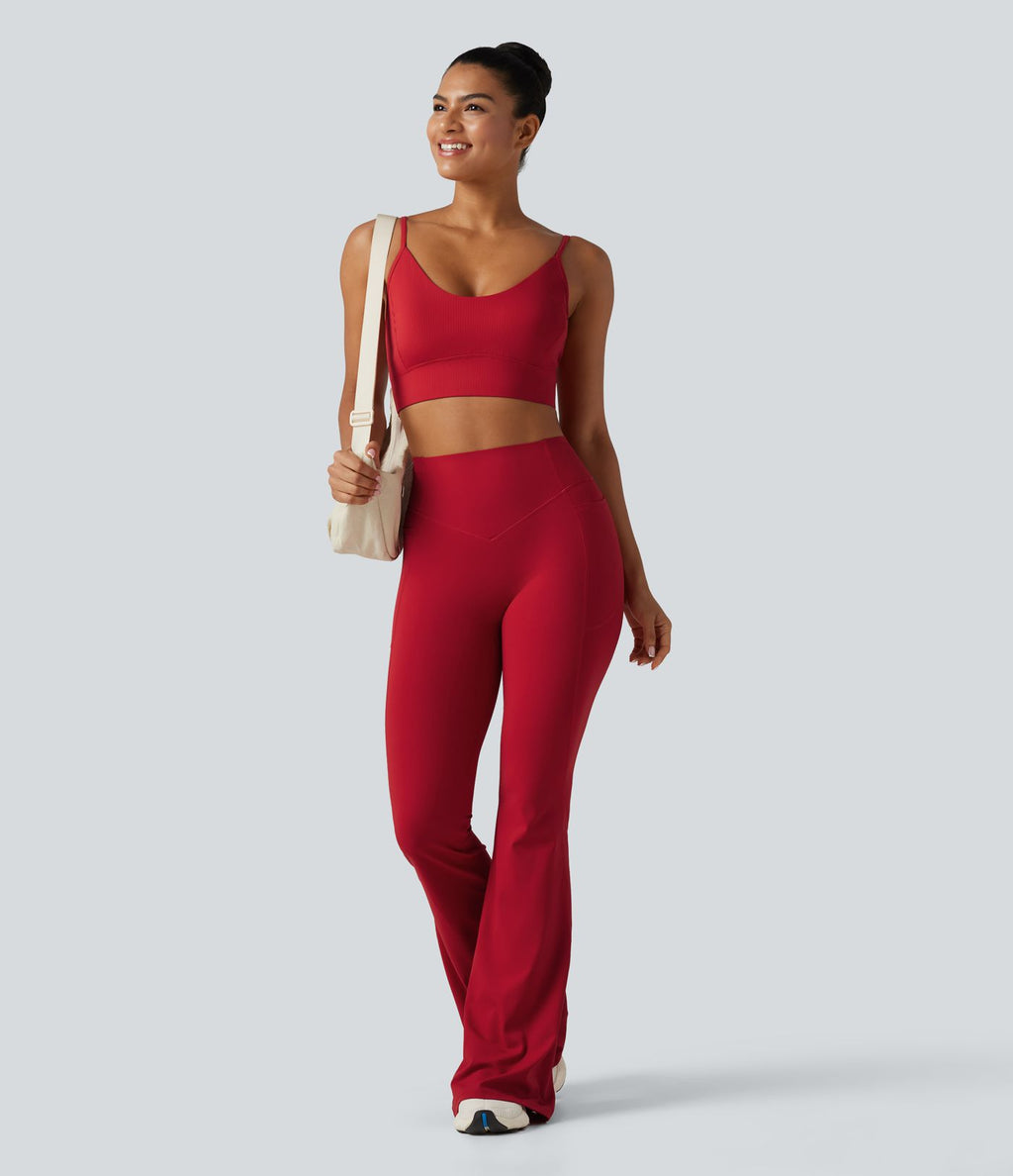 Brassière de sport et de yoga Halara UltraSculpt™ côtelé à maintien léger