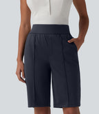 Short de golf séchage rapide taille haute avec poches 25 cm - Golf Tee - UPF40+