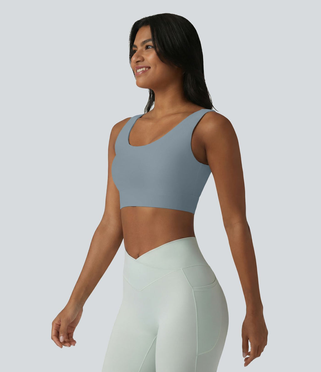 Brassière de sport Halara UltraSculpt™ maintien moyen dos nu avec boucle ajustable et brassière intégrée