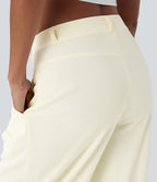 Pantalon de travail Halara Flex™ barrel côtelé, taille haute, avec poches