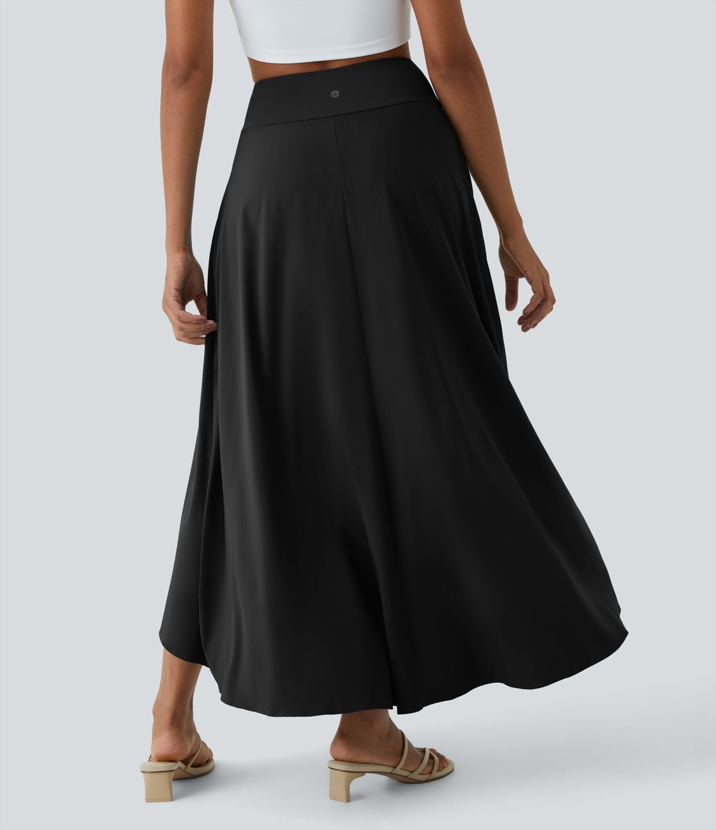 Jupe Longue Casual Breezeful™ Taille Haute à Volants 2en1 Fluide Sèchement Rapide Quotidien Maxi