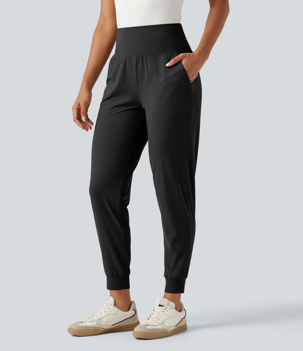Jogging fuselé Halara UltraSculpt™ taille haute esprit bureau avec poches