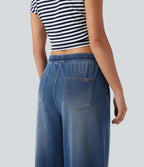 Jean décontracté Halara Flex™ taille mi-haute avec cordon de serrage et pochesns