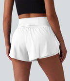 Short de yoga SoftlyZero™ Airy 2-en-1 taille haute gainant ourlet arrondi effet frais InstantCool 7,5 cm avec poches
