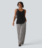 Débardeur casual col U coupe ample