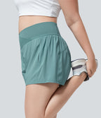 Breezeful™ Short 11,3cm De Yoga 2 En 1 Taille Haute Avec Poche Latérale Croisée Et Séchage Rapide