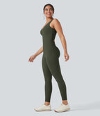 Combinaison de sport Halara UltraSculpt™ col V gainante push-up à poches