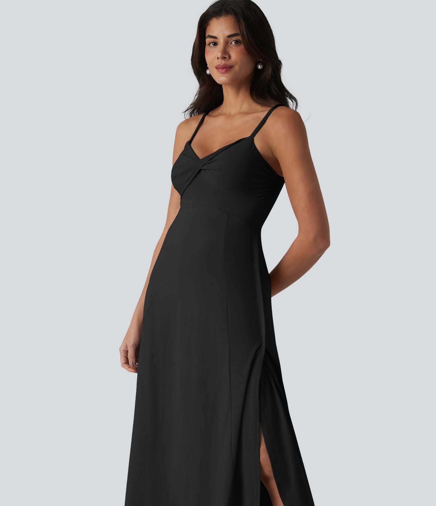 Robe midi à bretelles col V