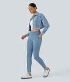 Halara Flex™ Jegging Travail Tricoté Extensible Lavé Poche Latérale Croisée