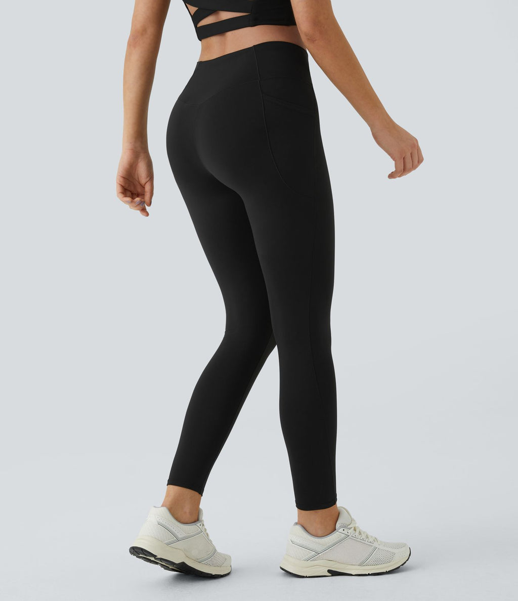 Patitoff™ 2.0 Legging Yoga Résistant Poils d'Animaux Taille Haute Croisée Poches Latérales