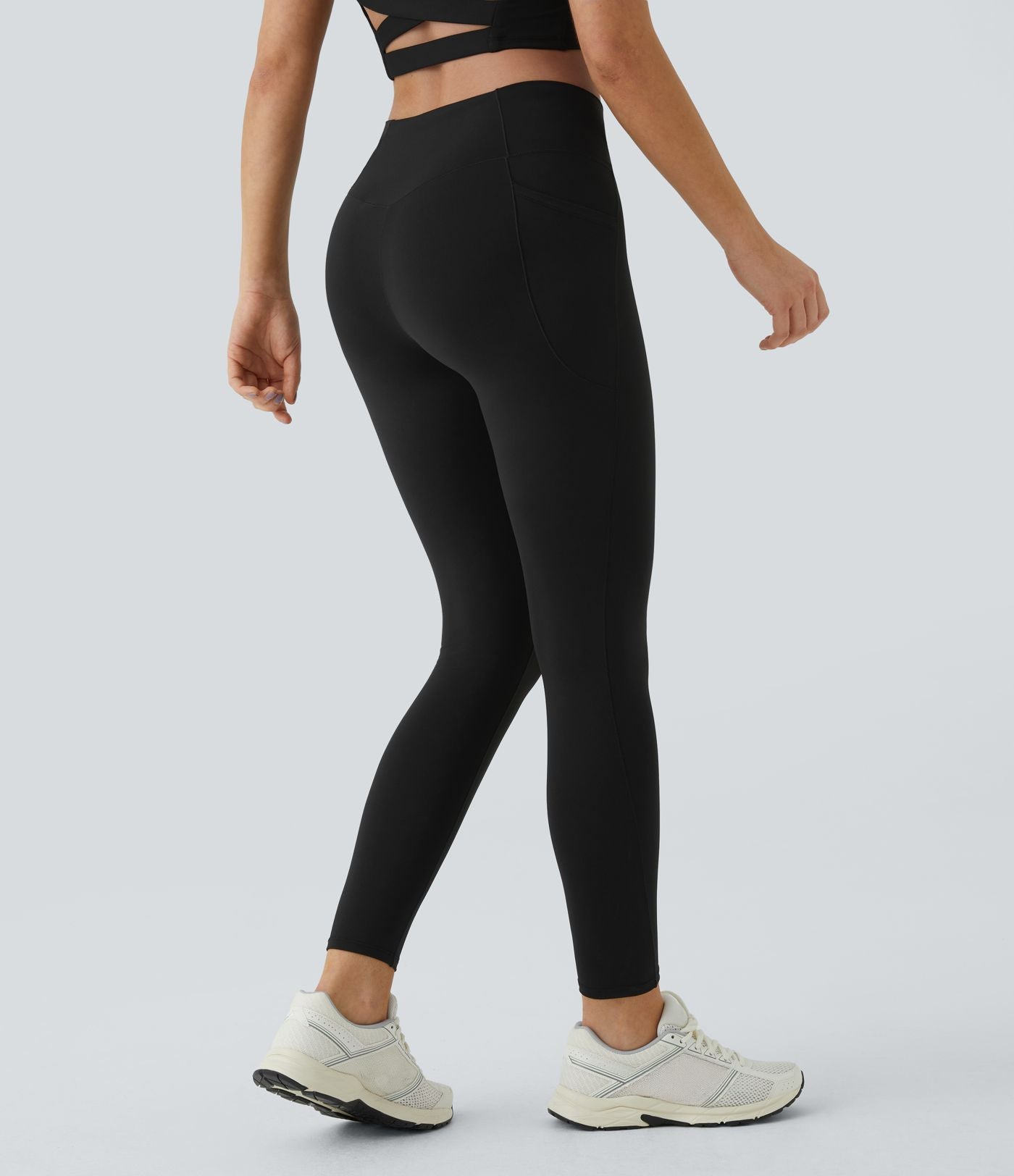 Patitoff™ 2.0 Legging Yoga Résistant Poils d'Animaux Taille Haute Croisée Poches Latérales