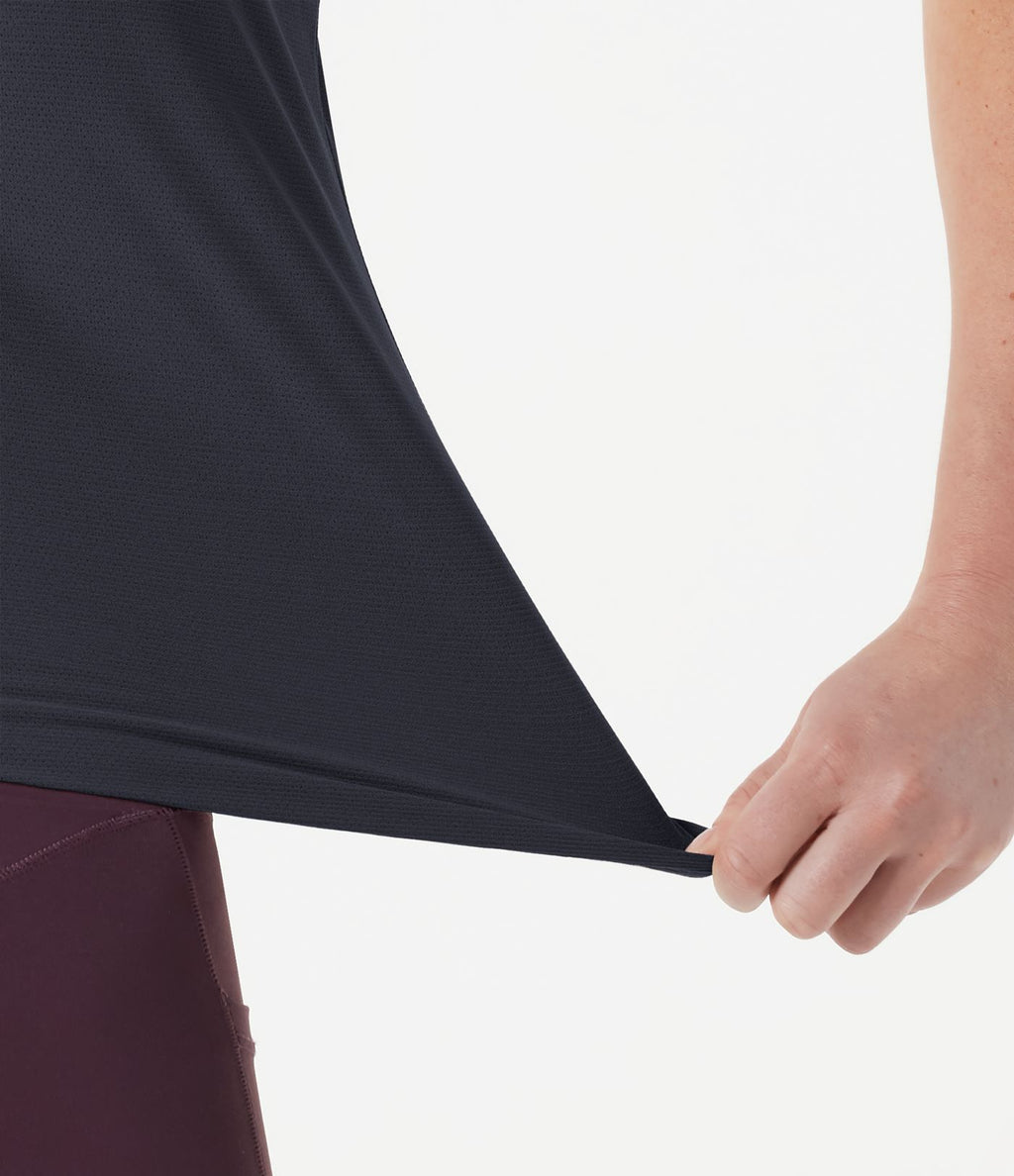 Débardeur de yoga col V avec ourlet asymétrique et fronces latérales