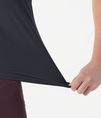 Débardeur de yoga col V avec ourlet asymétrique et fronces latérales