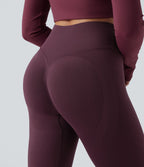 OneForm Seamless Flow Legging 7/8 yoga froncé taille haute croisée