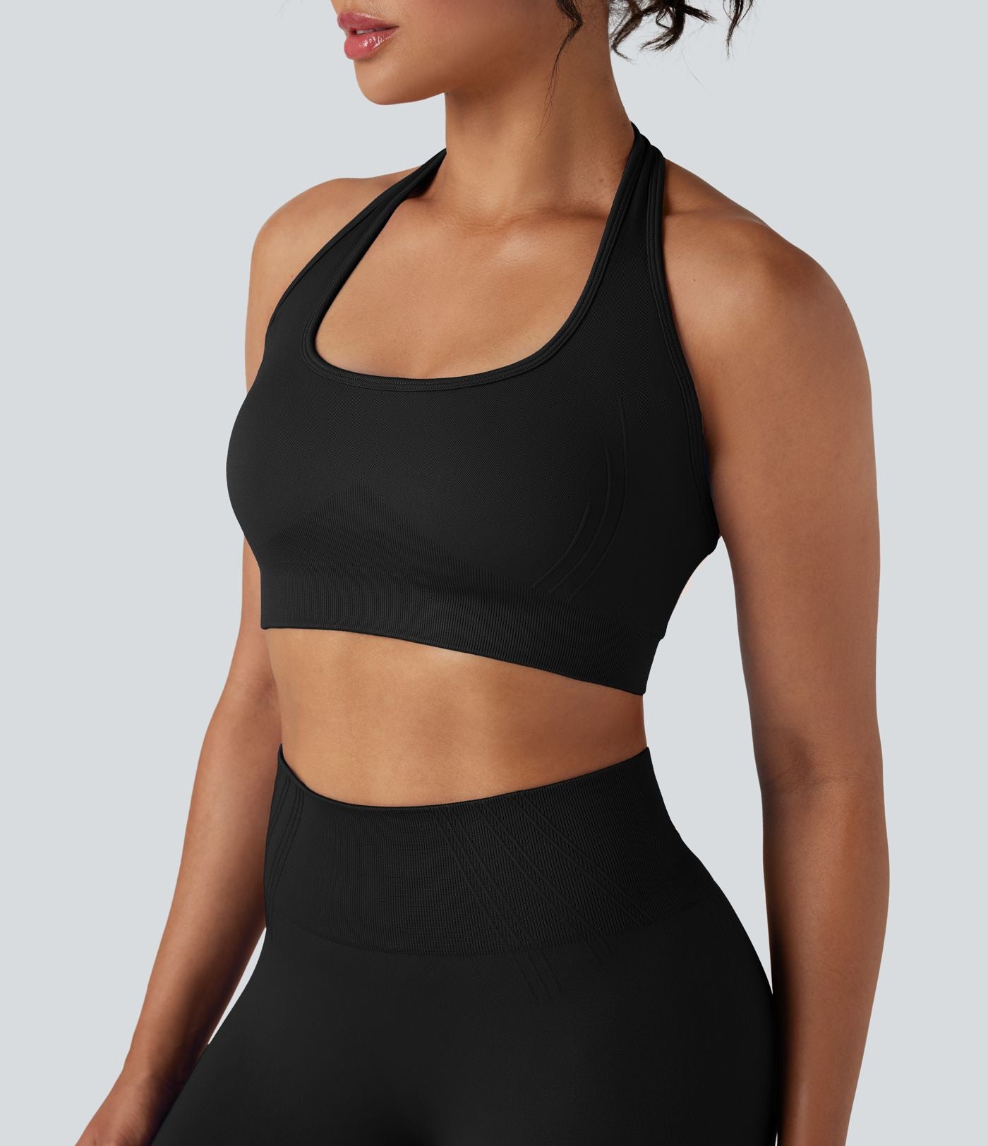 Brassière de sport yoga maintien léger col américain sans couture OneForm Seamless Flow