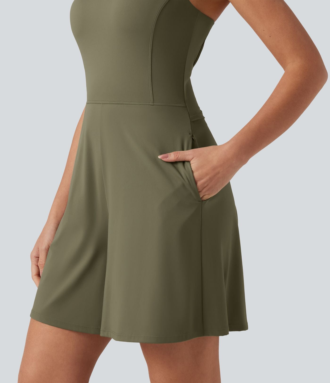 Combishort de sport SoftlyZero™ Airy à encolure U, toucher frais, coussinets amovibles, poches et accès facile Easy Peasy