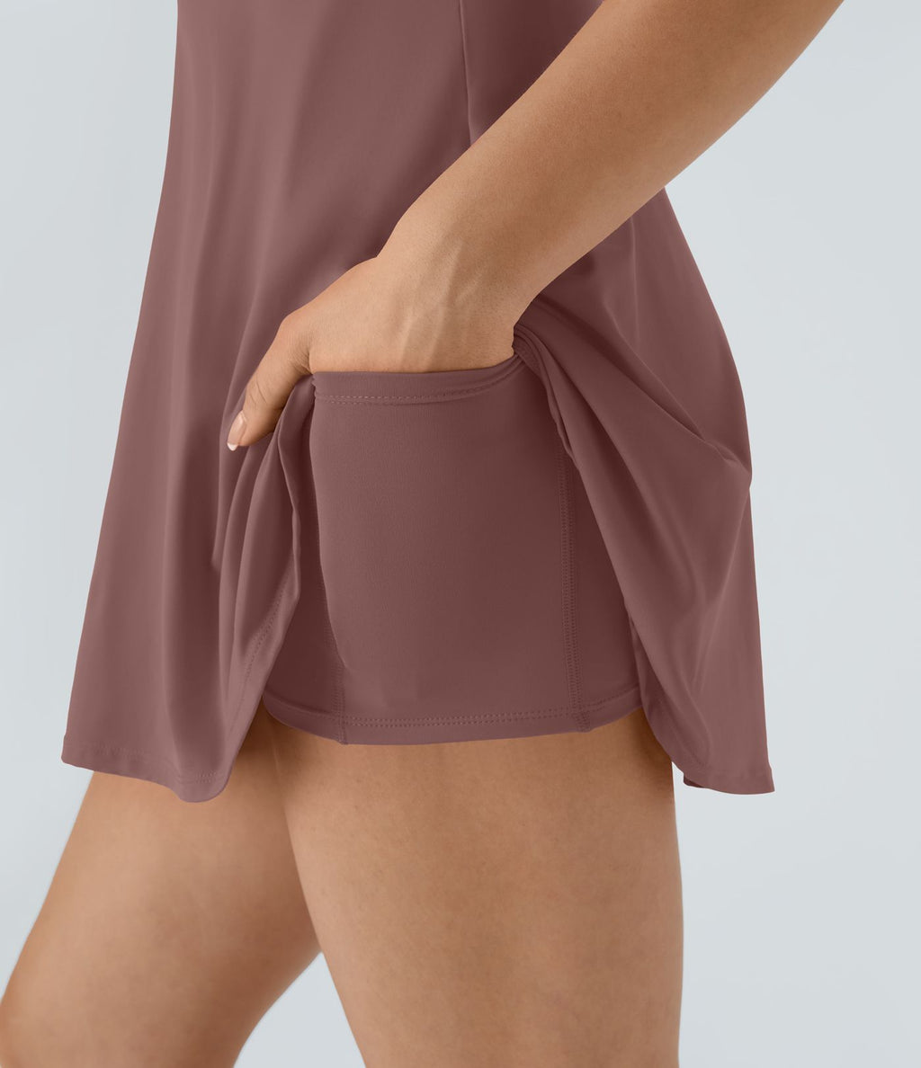 Robe de sport dos nu torsadée A-C
