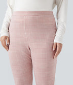 Pantalon tailleur skinny Halara Flex™ grande taille taille haute pied-de-poule à carreaux avec poches