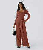Combinaison de cérémonie à manches longues, coupe large avec poches latérales et zip invisible - Édition Easy Peasy