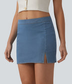 Halara Flex™ Jupe mini moulante casual en jean taille mi-haute