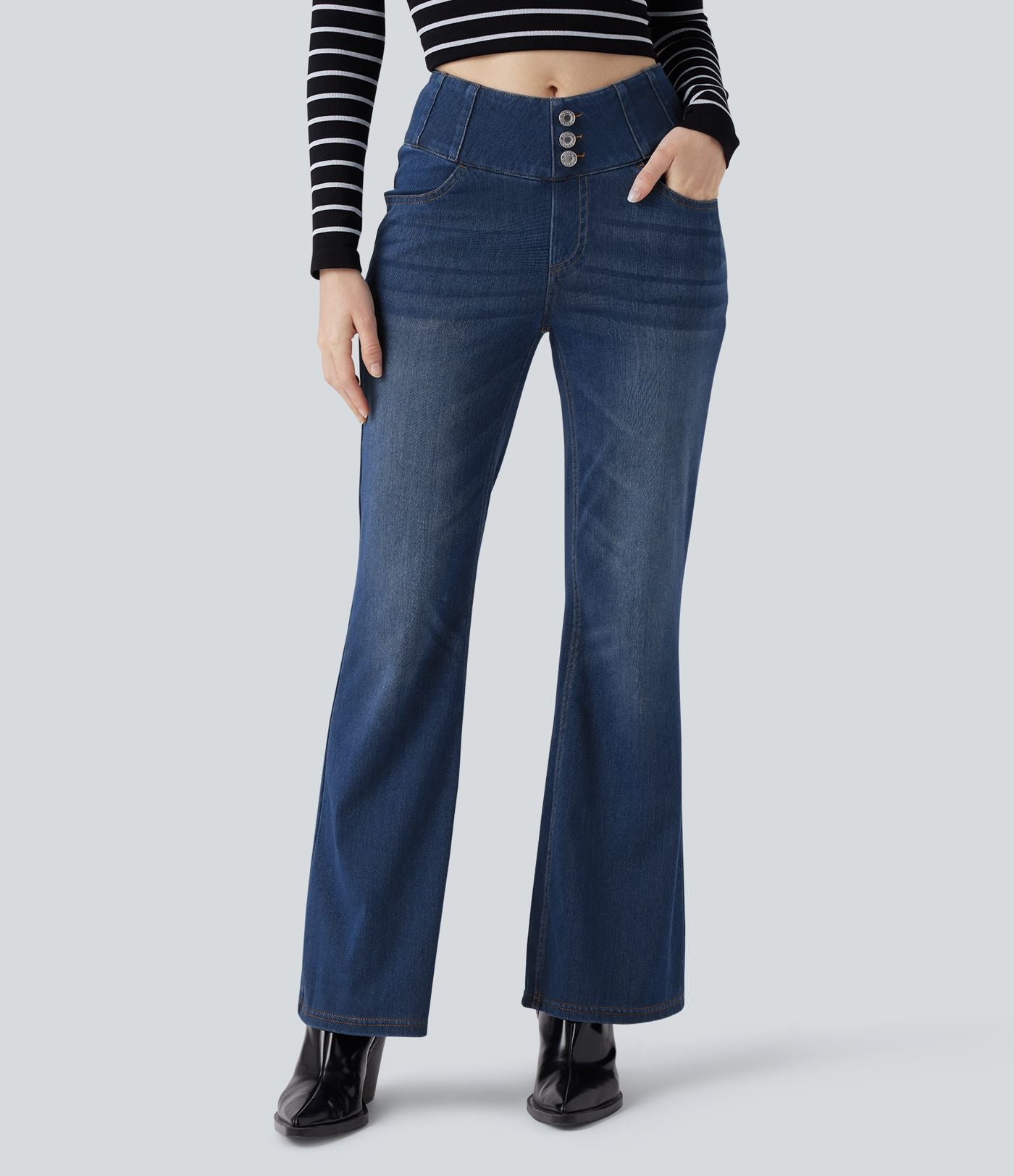 Jean bootcut taille haute Halara Flex™ avec poches