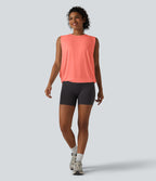 Débardeur de yoga col rond croisé effet frais InstantCool, protection solaire UPF50+