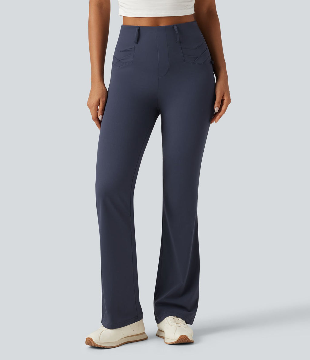 Pantalon de golf flare effet frais InstantCool taille haute à séchage rapide avec poches et protection solaire UPF50+