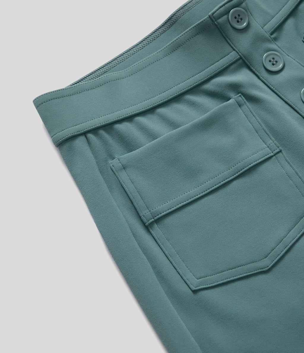 Pantalon taille haute coupe droite DayStretch avec poches