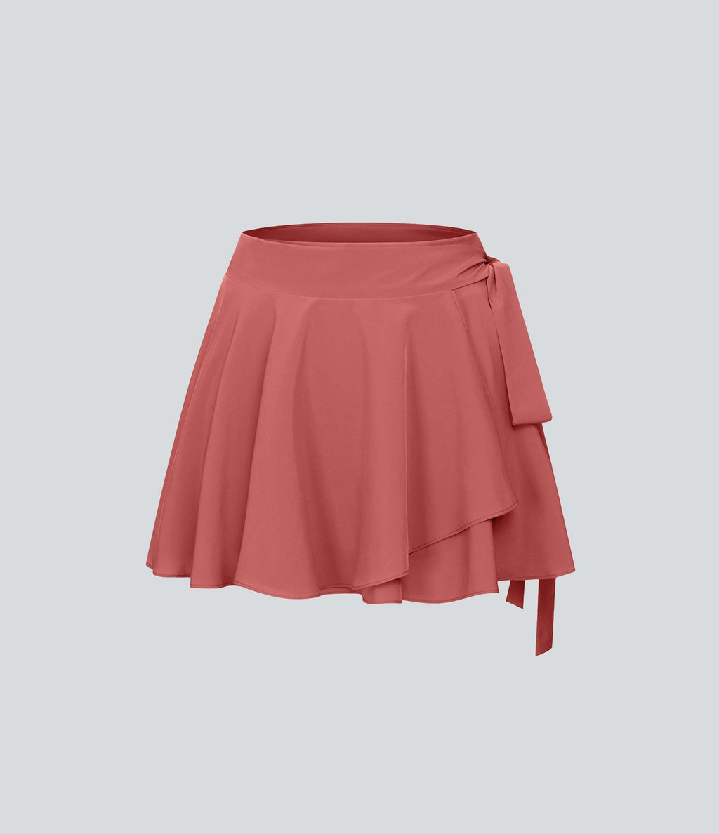 Breezeful™ Jupe Évasée Casual Taille Haute 2 en 1 Poche Latérale Séchage Rapide