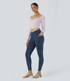 Halara Flex™ Jegging Travail Tricoté Extensible Lavé Poche Latérale Croisée