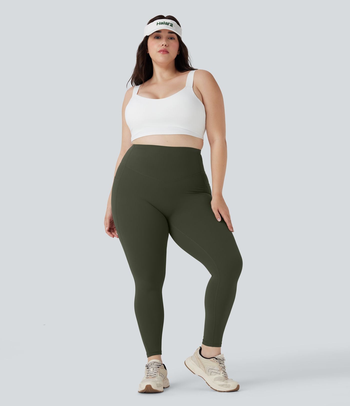 Legging d'entraînement gainant galbant taille haute grande taille avec poches Halara UltraSculpt™