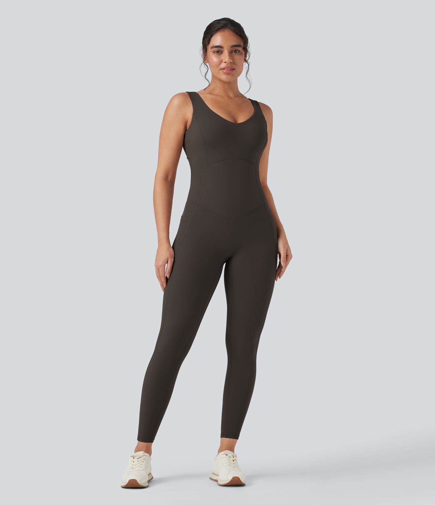 Combinaison de sport Halara UltraSculpt™ col V gainante push-up à poches