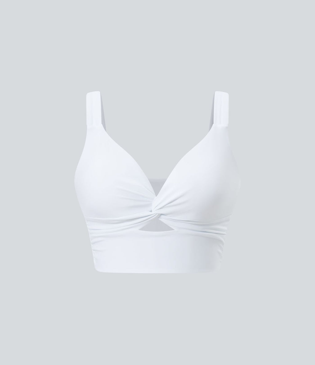 Brassière yoga SoftlyZero™ Airy maintien léger découpes effet frais InstantCool, bonnets E-G