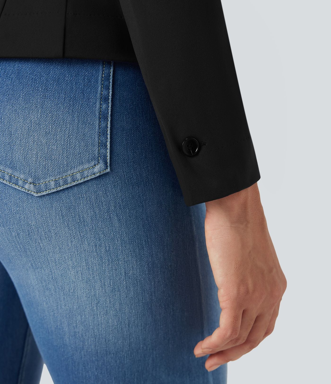 Blazer de travail col cranté à manches longues DayStretch avec poches
