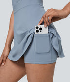 Robe Casual Mini à Dos Nu Froncée 2-en-1 avec Poches Latérales - Édition Easy Peasy