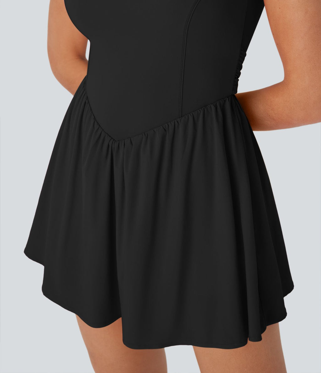 Robe active danse mini 2-en-1 Breezeful™ dos nu avec liens dos séchage rapide et poche latérale - Édition Easy Peasy