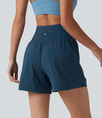 Short de course taille haute à œillets et cordon de serrage 12,5 cm avec poche
