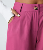 Joggings décontractés à taille mi-haute avec poches
